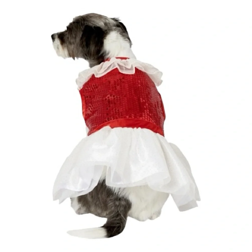 FRISCO XL Red Sequin Tulle Dog Dress Christmas Valentine Holiday Costume NWT